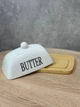 Маслянка OLens Butter бамбукова з порцеляновою кришкою 18х12х9 см Білий 102-1260 - зображення 2