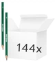 Zestaw ołówków murarskich Proline 4H 245 mm 144 szt Zielony 38144 (5903755381446) - obraz 1
