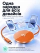 Беспроводное зарядное устройство LEXEGO Qi2 25W USB Type-C для телефона айфона самсунга наушников магнитная беспроводная зарядка MagSafe для iPhone 12 13 14 15 16 17 18 AirPods Samsung Android алюминиевая оранжевая (25MAG-O) - изображение 6