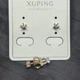 Сережки-цвяшки Xuping позолота ХР 18 к. Зірочка Білий циркон. Діаметр 4 мм. - зображення 1