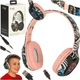 Słuchawki bezprzewodowe nauszne KIK RGB P95 Różowe (5903039766082) - obraz 2
