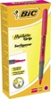 Набор текстовых маркеров Bic Highlighter Grip 12 шт Розовых (811934) (0070330312548) - изображение 1