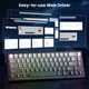Игровая магнитная клавиатура ATTACK SHARK X68 HE Grey Магнитные свечи 65% Hall Effect Rapid Trigger 0.01мм Hot-Swap 8000Hz RGB PBT Double-shot USB Type-C - изображение 3