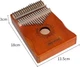 Kalimba Zenwire 17 klawiszowa drewniana brązowa K-01 (5904507520137) - obraz 2