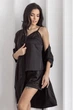 Женский комплект для дома пижама и халат Кч1090п Черный, 3XL (52-54) - изображение 6