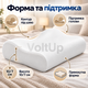 Ортопедична подушка Memory Pillow 50×29×10/7 см з ефектом пам’яті та знімною бавовняною наволочкою біла - зображення 2
