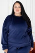 Кофта велюрова XL П1500 Синій, XL - зображення 4
