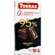 Шоколад Torras Чорний 95% какао, 0% Цукру, без Глютену Кето дієтичний 75 г - изображение 2