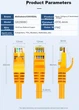 Патч-корд Choseal QS2668CT15J Cat 6a UTP 10 Гбіт/с 15 м Помаранчевий - зображення 7