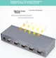 Разветвитель DTECH DT-5044 RS232 1 вход — 4 виходи, серебристый - изображение 6