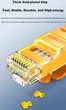 Патч-корд Choseal QS2668C Cat 6a мідний неекранований 10 Гбіт/с 20 м Жовтогарячий - зображення 5