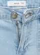 Джинси для дівчинки Mango блакитний XS (158) Wide Leg, із накладними кишенями та бахромою - изображение 5