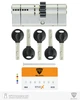 Циліндр RB KEYLOCX 90 мм (35x55) · ключ-ключ · нікель сатин · 5 ключі (SPVR0464) - изображение 4
