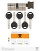 Циліндр RB KEYLOCX 100 мм (40x60T) · ключ-вертушка · нікель сатин · 5 ключі (SPVR0225) - изображение 6