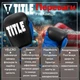 Боксерские перчатки TITLE натуральная кожа 16 oz черные синие - изображение 3