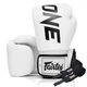 Боксерские перчатки Fairtex натуральная кожа 10 унций белые. - изображение 1