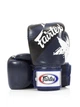 Боксерские перчатки Fairtex натуральная кожа 14 унций синие. - изображение 8