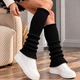 Гетри в рубчик теплі One size Чорні Podarkus Аксесуари BK354-B - зображення 1
