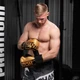 Боксерские перчатки Phantom PU 16 унций Золотистые с капой в комплекте. - изображение 8