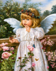 Алмазная мозаика ColorArt 40х50 Очаровательный ангелочек SP040 полная выкладка, квадратные алмазики, набор для творчества и рукоделия - изображение 1