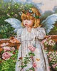 Алмазная мозаика ColorArt 40х50 Очаровательный ангелочек SP040 полная выкладка, квадратные алмазики, набор для творчества и рукоделия - изображение 2
