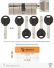 Циліндр RB KEYLOCX 90 мм (40x50T) · ключ-вертушка · нікель сатин · 1 ключі - изображение 7