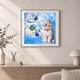 Алмазная мозаика на подрамнике ColorArt Котик с цветами 20х20 DDP1216 + Подарок лак для покрытия, полная выкладка, квадратные алмазики, набор для творчества и рукоделия - изображение 3