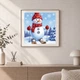 Алмазная мозаика на подрамнике ColorArt Снеговик 20х20 DDP1217 + Подарок лак для покрытия, полная выкладка, квадратные алмазики, набор для творчества и рукоделия - изображение 3