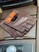 Водійські шкіряні рукавички Fiorgini Premium fingerless короткі L Brown колір шкіри шоколадний (2220) - зображення 1