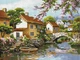 Алмазная вышивка на подрамнике ColorArt 30х40см Домик на берегу STP415 + Подарок лак для покрытия, полная выкладка, квадратные алмазики, набор для творчества и рукоделия - изображение 2