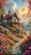 Алмазная мозаика модульная ColorArt Времена года с голограммными стразами 4х30х50 TR1006, полная выкладка, квадратные алмазики, набор для творчества и рукоделия - изображение 9