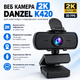 Веб-камера 2K Danzel K420 для компьютера с микрофоном и штативом трехногой - изображение 1