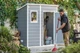 Садовий пластиковий будиночок Keter Manor Pent 6×4 (183смх111см) сірий для зберігання інструментів садового інвентарю техніки, велосипедів та сезонних речей 230394 - изображение 5