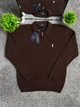 Вязаный мужской лонгслив Polo Ralph Lauren Коричневый XL (PRL-LS-BRN-XL) - изображение 2
