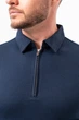 Джемпер-поло на молнии K.O.R 99981 Синий (BLUE) 4XL - изображение 4