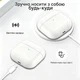 Зарядный кейс для наушников Airpods 4 С беспроводной зарядкой совместимый кейс белый - изображение 5