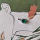 Серебряная подвеска с агатом 1.266ct, фианитами (2213529) - изображение 3