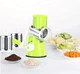 Овочерізка 3в1 для овочів та фруктів Kitchen Master мультислайсер ручний на присосці, ручна терка шатківниця з 3 насадками з нержавіючої сталі та штовхачем - зображення 2