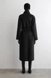 Пальто жіноче COS belted double-faced wool long coat 1288165001 XS Чорний - изображение 4