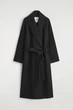 Пальто жіноче COS belted double-faced wool long coat 1288165001 XS Чорний - изображение 6