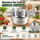 Каструля з нержавіючої сталі Maestro MR-3508-28 з кришкою, 8.6 л, 28 см - зображення 1