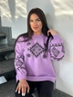 Жіночий вʼязаний светр CHARIVNA KRASA, колір Бузок розмір One Size - зображення 3