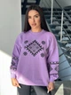 Жіночий вʼязаний светр CHARIVNA KRASA, колір Бузок розмір One Size - зображення 4