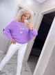 Жіночий вʼязаний ажурний светр AMMI, колір Бузок розмір One Size - изображение 5
