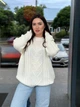 Жіночий вʼязаний светр DARINA, колір Молоко, розмір One Size - изображение 6