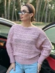 Жіночий вʼязаний ажурний светр AMMI, колір Пудра розмір One Size - изображение 1