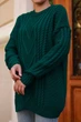 Жіночий вʼязаний светр DARINA, колір Смарагд, розмір One Size - зображення 10