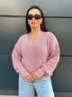 Жіночий вʼязаний светр LAURA, колір Пудра світла розмір One Size - зображення 7