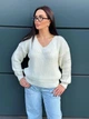 Жіночий вʼязаний светр LAURA, колір Молоко розмір One Size - зображення 7
