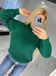 Жіночий вʼязаний светр SONYA, колір Смарагд розмір One Size - зображення 2